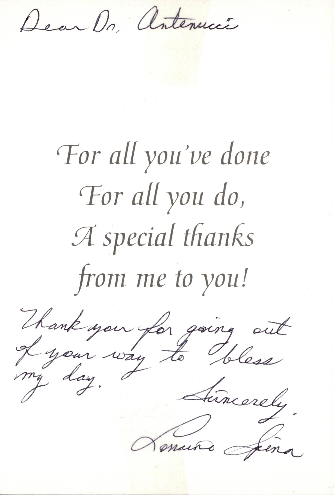 bay dental health bayshore ny handwritten patient testimonial